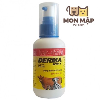 Thuốc xịt viêm da chó mèo Derma - lọ 100ml
