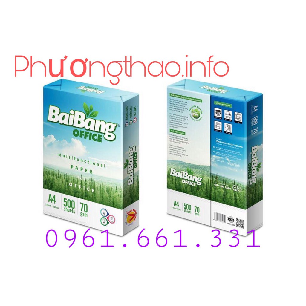 [Mã LIFEXANH03 giảm 10% đơn 500K] Giấy A4 Bãi Bằng ĐL 70 500 tờ/ram tại Hà Nội.