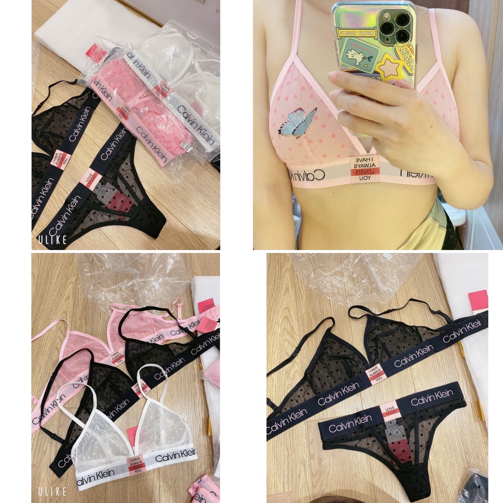 BỘ ĐỒ LÓT NỮ KHÔNG GỌNG MÚT CK REN TIM | BigBuy360 - bigbuy360.vn