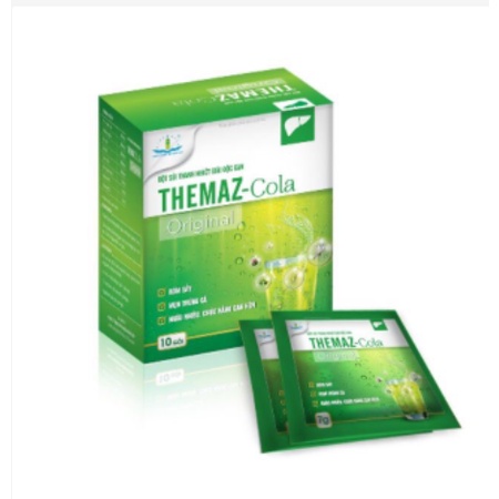 Bột Sủi Thanh Nhiệt Themaz Cola Giải Độc Gan, Giảm Nóng Trong Người, Nhiệt Miệng, Mẩn Ngứa - Hộp 10 Gói