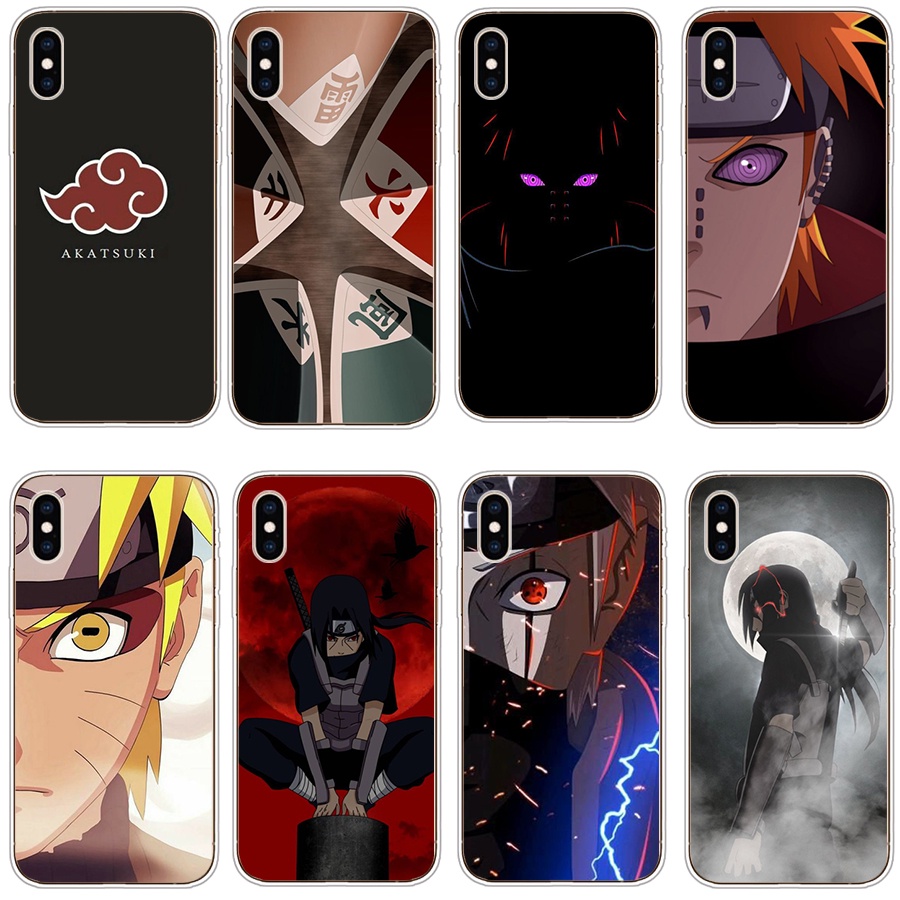 Ốp Điện Thoại Silicon Mềm Trong Suốt Chống Sốc In Hình NARUTO Cho Iphone xr x xs xs max