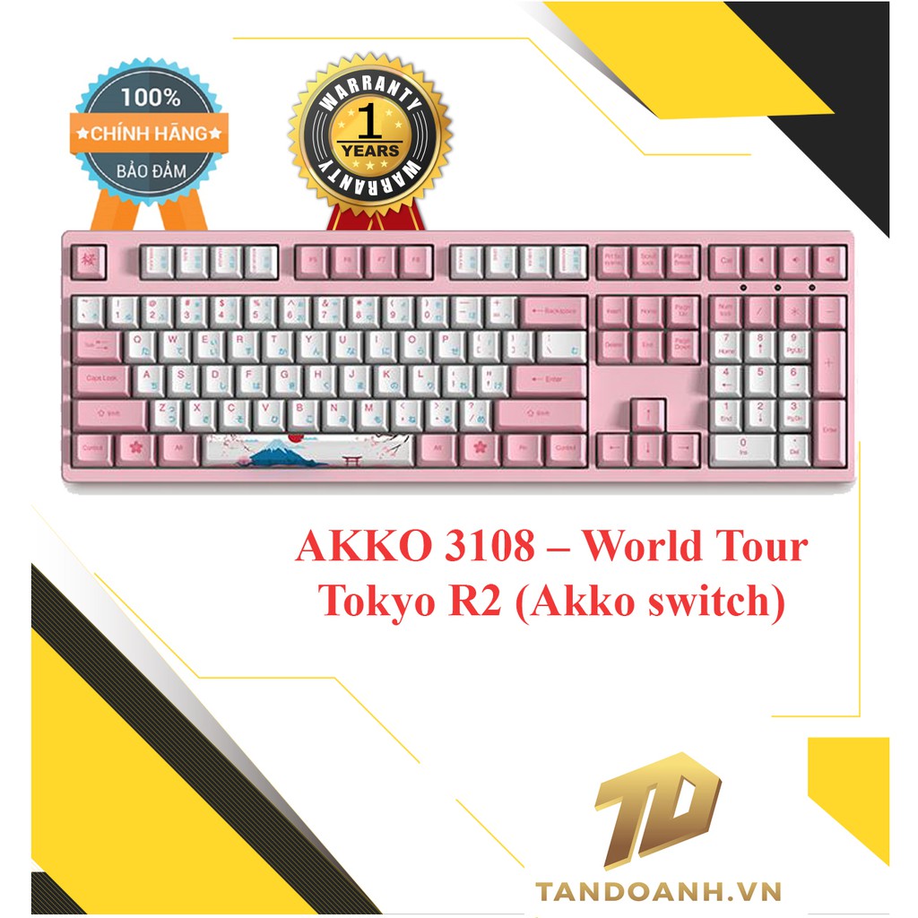 [Mã 77ELSALE hoàn 7% đơn 300K] Bàn phím cơ AKKO 3108 – World Tour Tokyo R2 (Akko switch)