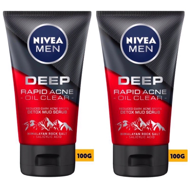 Sữa rửa mặt Nivea men Deep Rapid Acne oil Clear (100g)