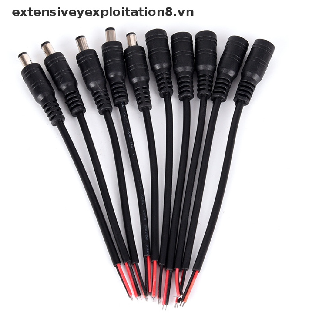 Set 5 cặp đầu nối dây điện DC thông dụng 5.5x2.1mm