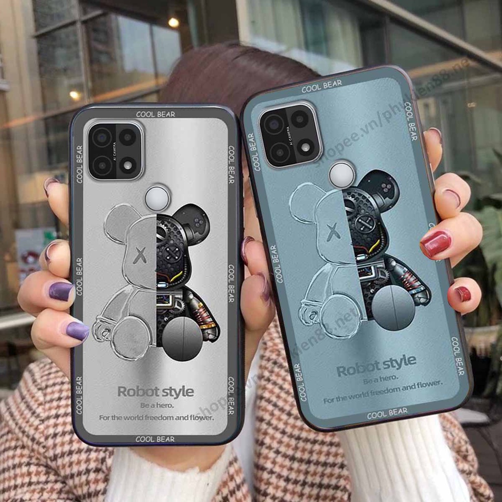 Ốp Oppo A15 / A15s bear, k@ws thương hiệu phong cách ốp lưng thời trang cao cấp