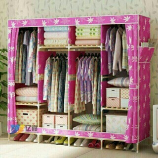 Tủ vải khung gỗ 4 buồng 1m70