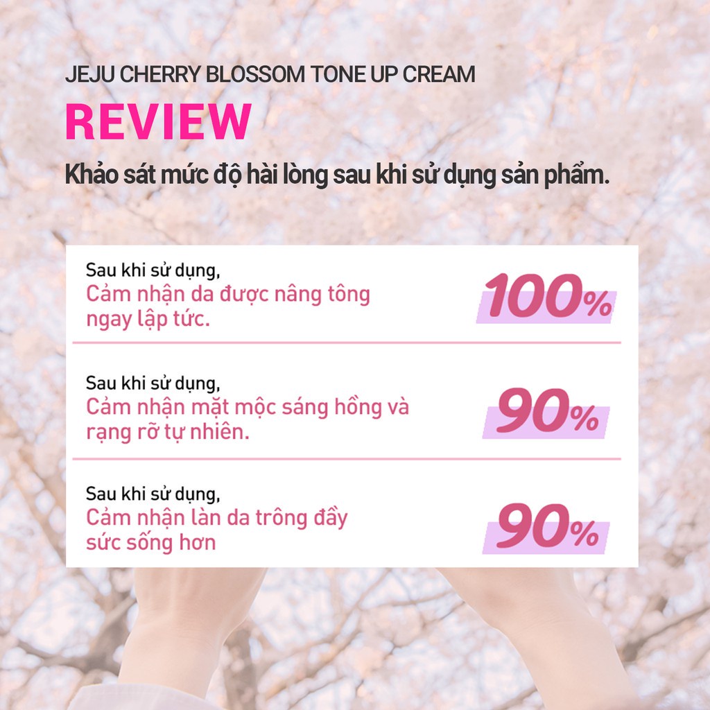 Kem dưỡng ẩm sáng da hoa anh đào đảo Jeju innisfree Cherry Blossom Tone Up Cream 50ml