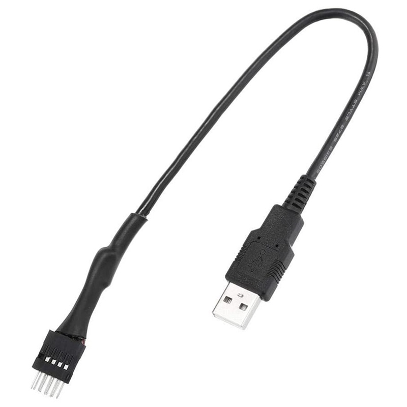 2 cái 20 cm 9 chân Nam sang USB bên ngoài một cáp mở rộng dữ liệu bên trong bo mạch chủ PC đực