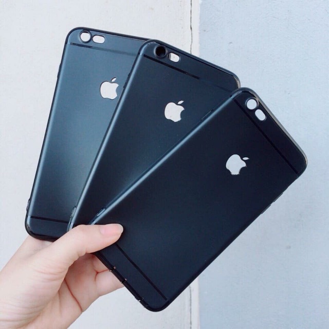 Ốp silicon đen hở táo dành cho iphone 5G/6G/6P/7G/7P/X