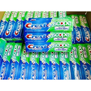 Kem Đánh Răng Crest Complete Extra Whitening+ Scope Advanced Freshness Mỹ 232g