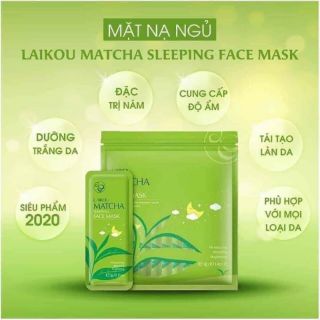 Combo 20 mặt nạ ngủ matcha trà xanh và anh đào