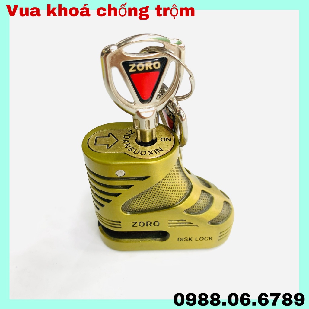 Khóa đĩa xe máy ZORO ⚡FREE SHIP⚡Khóa Đĩa Xe Máy Chống Trộm,Ổ Khoá Gắn Đĩa Xe,ổ khóa chống trộm xe (Chính Hãng)