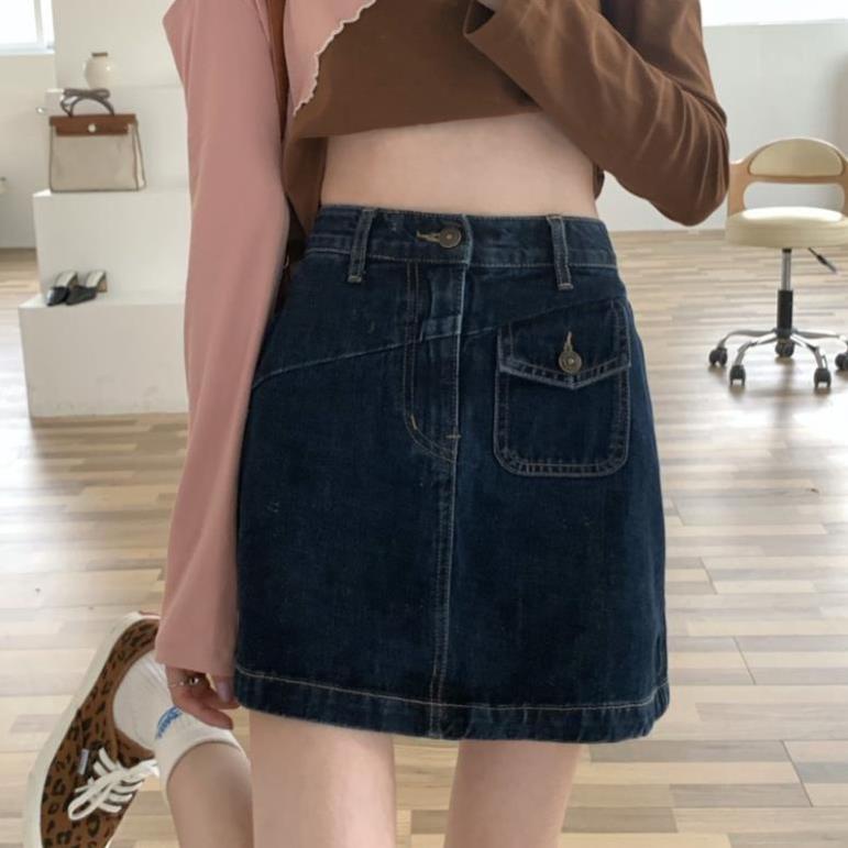 Chân váy jean Chữ A Lưng Cao Thời Trang Mùa Hè Cho Nữ | BigBuy360 - bigbuy360.vn