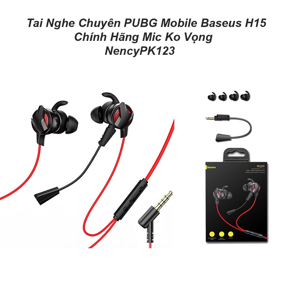 Tai Nghe Chuyên PUBG Mobile Baseus H15 Chính Hãng Mic Ko Vọng