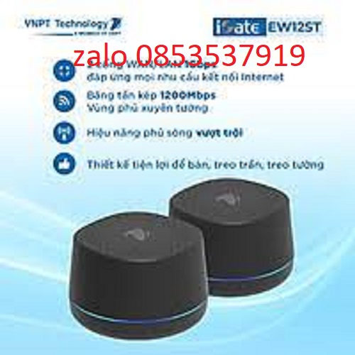 HỘP KÍCH SÓNG Wifi công nghệ Mesh 2 băng tần chuẩn AC 1200Mbps VNPT Technology iGate EW12ST hàng chính hãng.