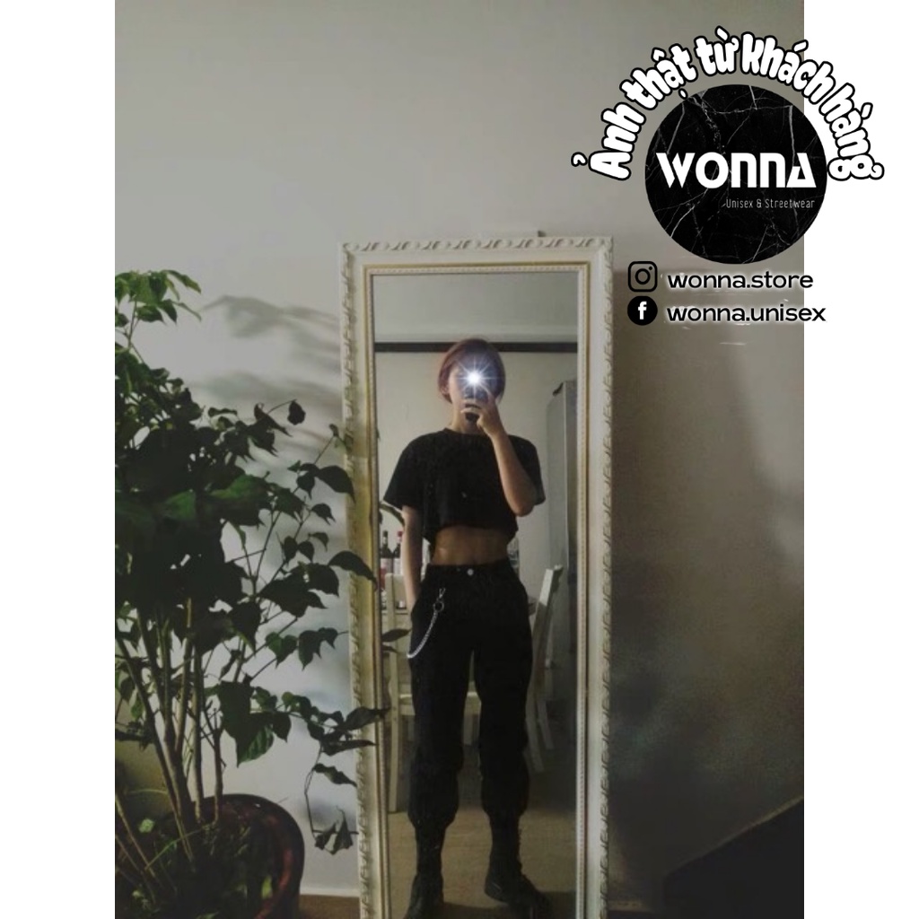 Quần jogger BLACKPINK LISA, ROSÉ & Hyuna Kaki Nam Nữ Dây Xích Cá Tính Ulzzang Kpop Cheap Moment