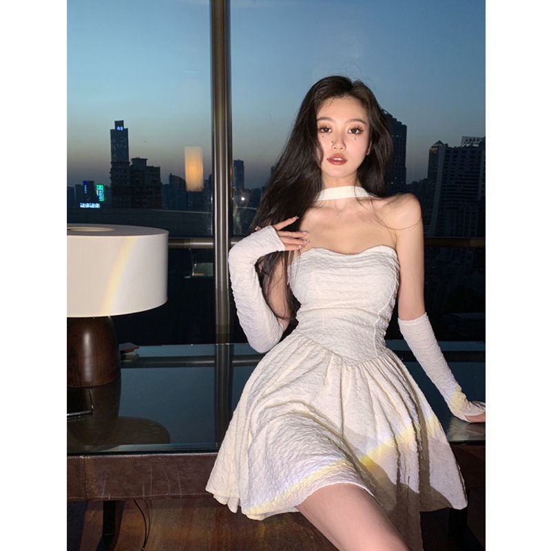 Cổ Phiếu Sẵn Sàng❣Đầm Cổ Vuông Phong Cách Pháp Thời Trang Mùa Hè 2022 Cho Nữ