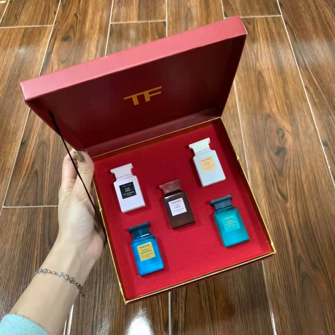 (Hàng Mới Về) Set 5 Lọ Nước Hoa Hương Thơm Tươi Mát Thương Hiệu Tom Ford Tf 7.5ml