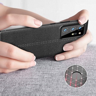 Ốp lưng Auto focus giả da cho Samsung Galaxy Note 20, Note 10, Note 9, Note 8 Ultra 5G/Plus/Lite silicone dẻo