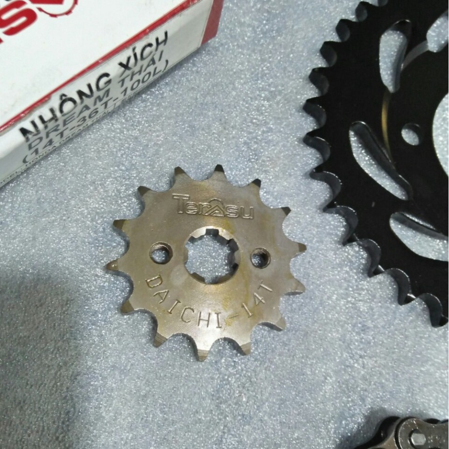 Bộ nhông xích xe Dream hàng tốt- bền bỉ - Nhông Sên Đĩa lắp cho Dream Wave và các dòng xe khác