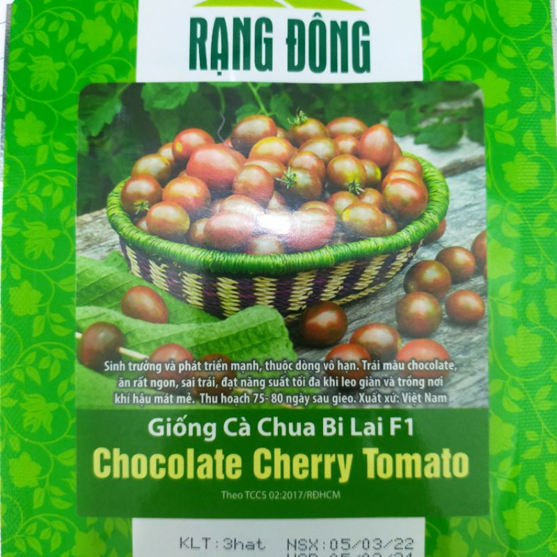 Hạt Giống Cà Chua Cherry Đỏ, cherry vàng, cherry đen, cherry Chocolate- đóng gói 0.5gr