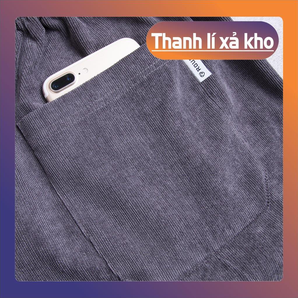 Quần Short Đùi Nhung Tăm Nam Nữ ROUGH Form Unisex Chất Mát Mẻ, Trẻ Trung [HÀNG HIỆU- GIÁ RẺ- SỐ LƯỢNG ÍT]