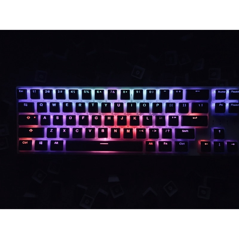 Keycap Pudding PBT  Phím Xuyên Led Double Shot cho phím cơ
