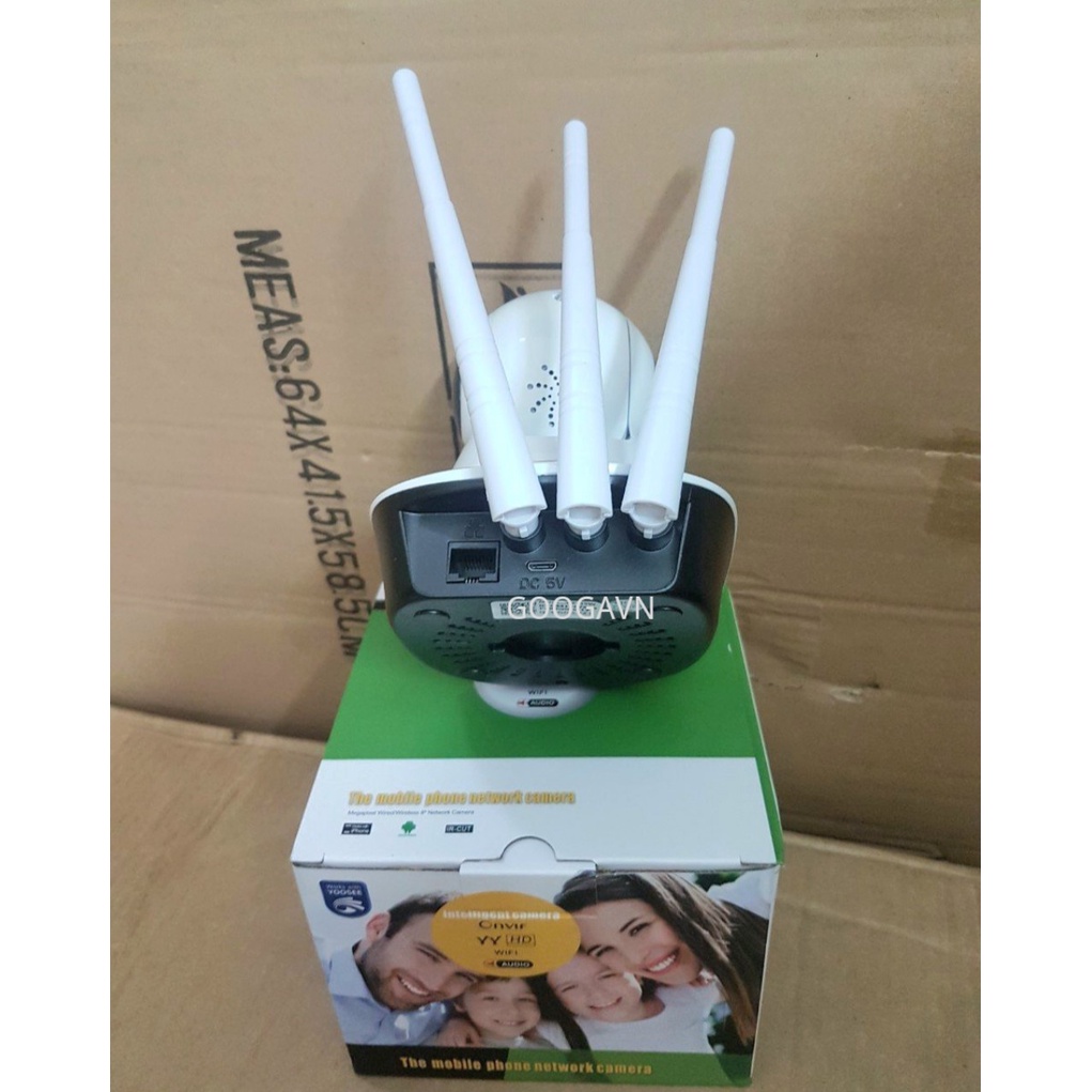 Camera YOOSEE trong nhà 3 râu - FHD 1080p - Quay đêm HỒNG NGOẠI, có LAN hoặc ko LAN, đàm thoại 2 chiều