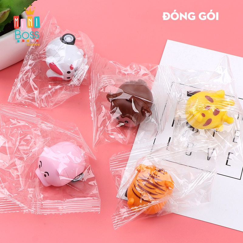 Đồ chơi bánh đà mini cho bé MiniBoss | Thú chạy cót dễ thương cho bé