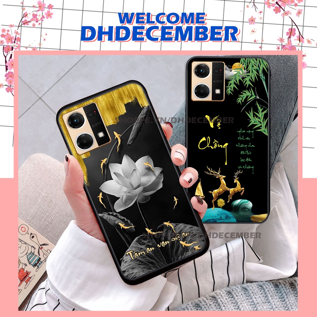 Ốp lưng Oppo RENO 7 4G in hình thư pháp tâm an vạn sự an ,mã đáo thành công SIÊU CHẤT
