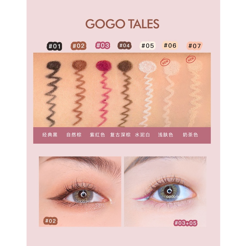 Chì Kẻ Mắt Sắc Mảnh Lâu Trôi Không Thấm Nước Họa Tiết Hoa Cúc Gogo Tales 0.1g