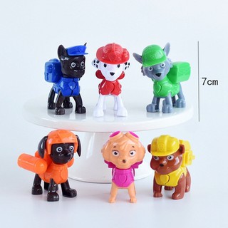 Phụ kiện trang trí bánh sinh nhật_Set 6 chó cứu hộ