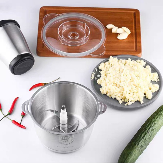 [Hàng Tốt] MÁY XAY THỊT CÁ TỎI ỚT CẦM TAY ĐA NĂNG CỐI INOX 304 CAO CẤP 4 LƯỠI XAY SIÊU MẠNH XAY CỰC NHANH