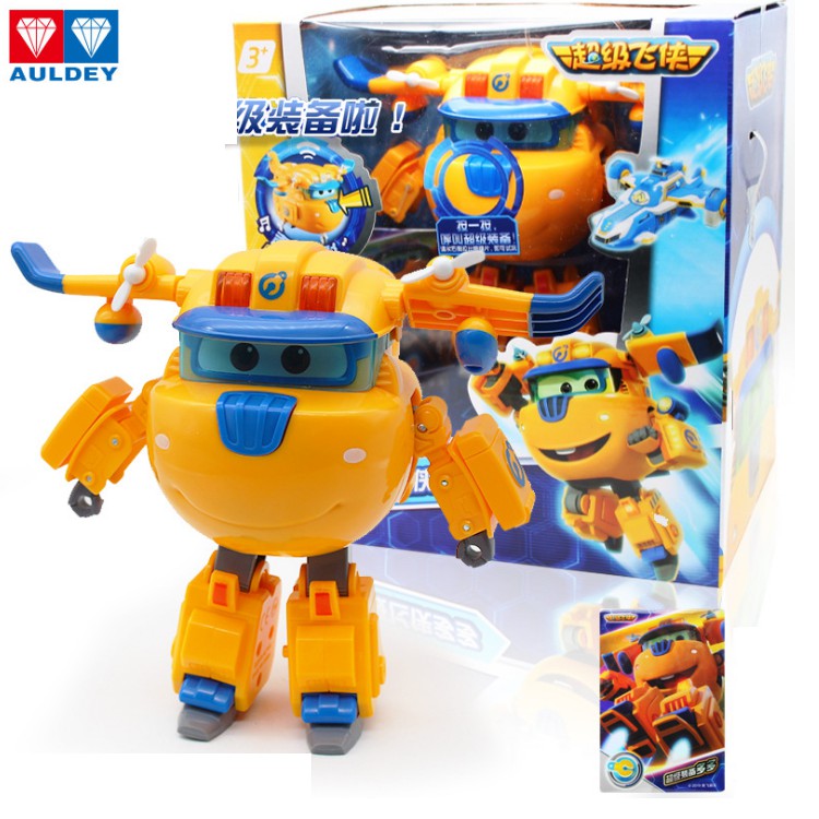 Đội bay siêu đẳng super wings robot Donnie Siêu Cấp Robot biến hình cỡ lớn có đèn và âm thanh