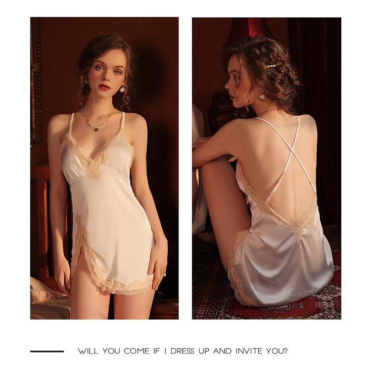đầm ngủ sexy 2 dây cao cấp quyến rũ thời trang - SOC8130 | BigBuy360 - bigbuy360.vn