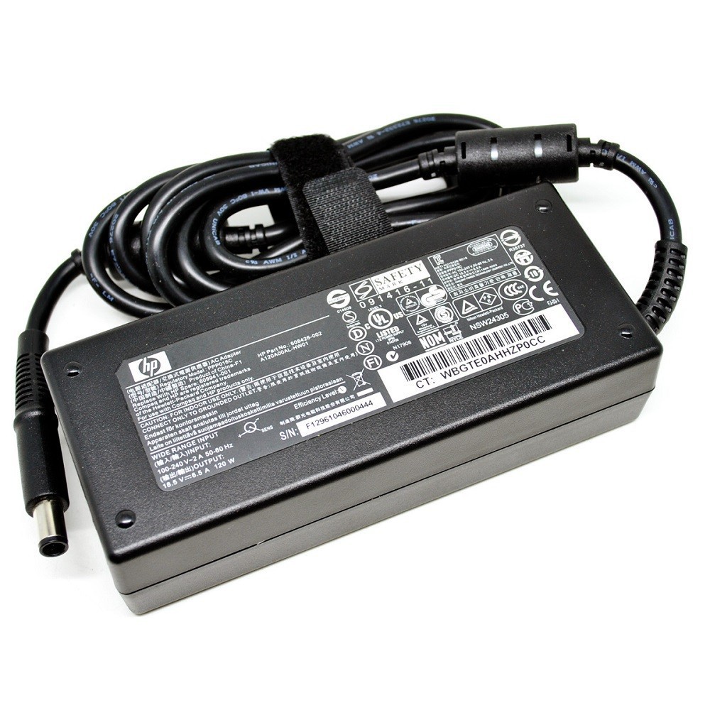 Sạc Laptop HP 18.5V 6.5A (120w) 8540w 8560w 8530p 8540p hàng ZIN cao cấp BH