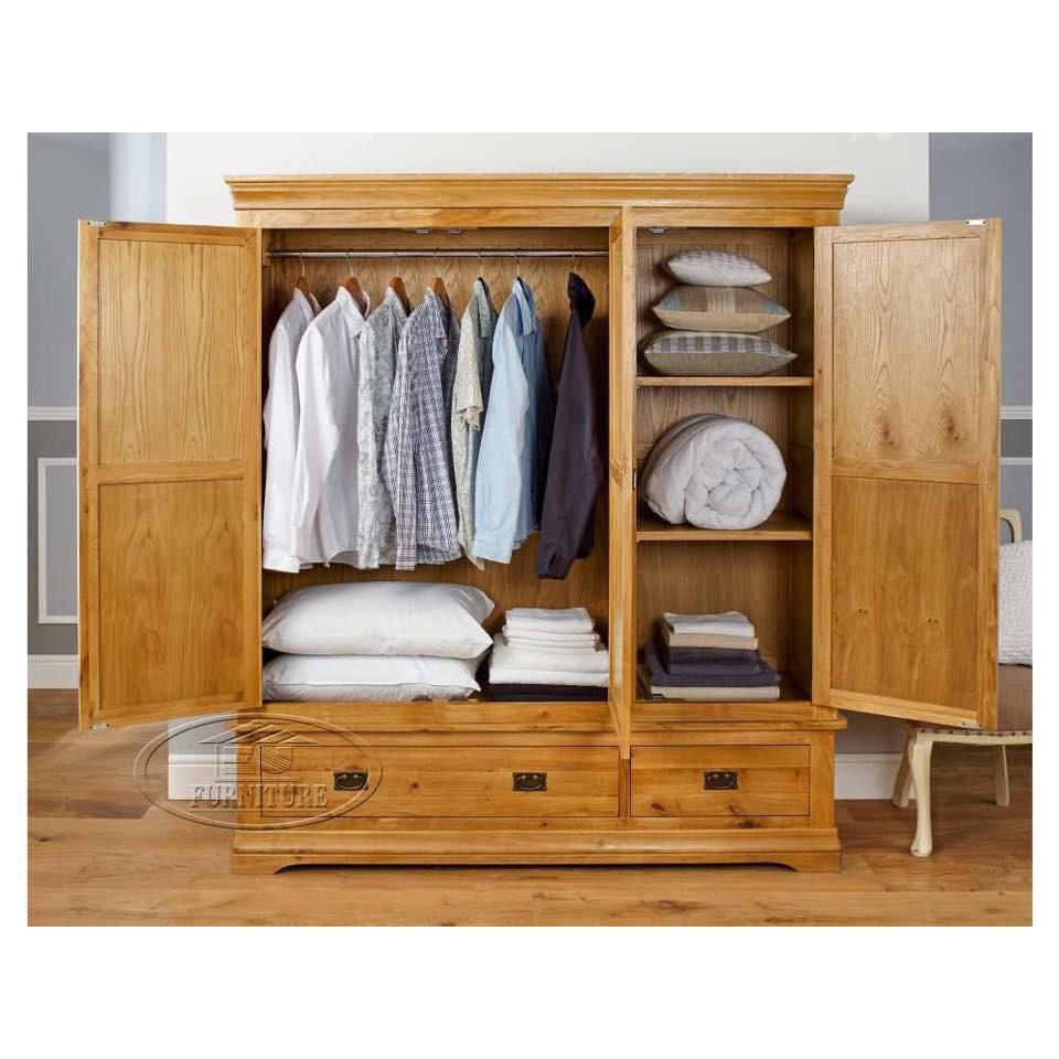 Tủ Quần Ao 3 Canh Gỗ Sồi Mỹ Shopee Việt Nam