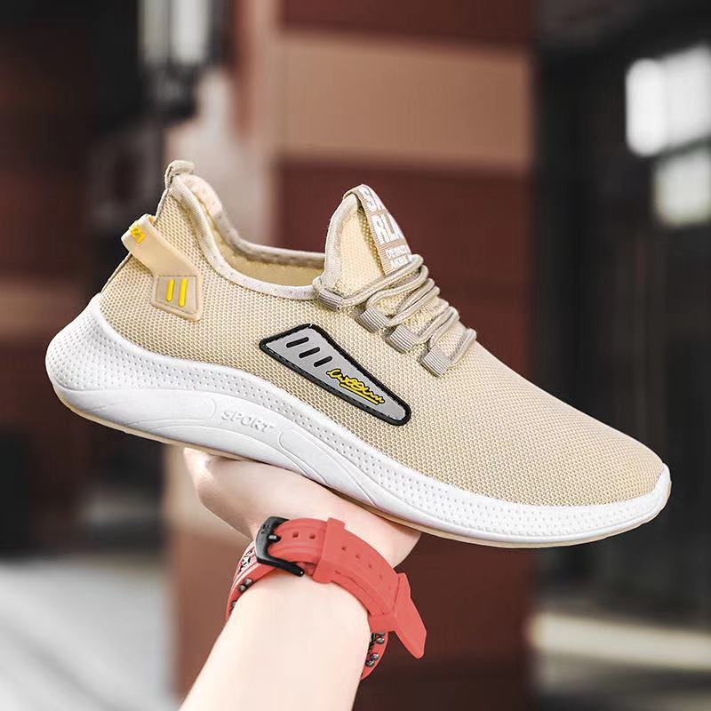 Giày nam sneaker vải thoáng khí AKBSS chữ ký viền có 2 màu