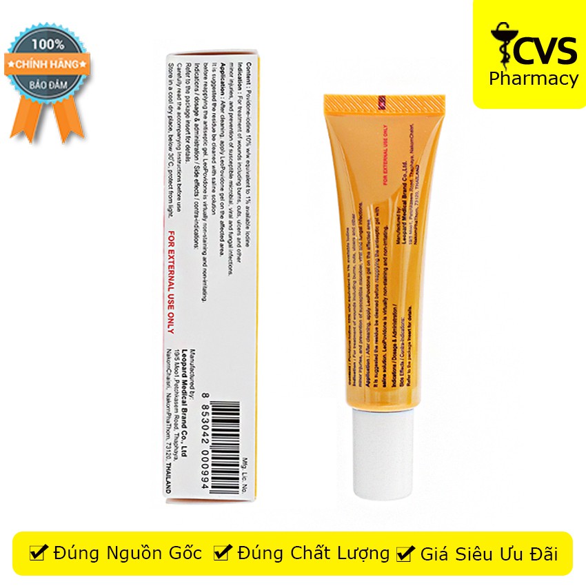 Gel LeoPovidone hỗ trợ BỎNG (THÁI LAN 20g) - cvspharmacy