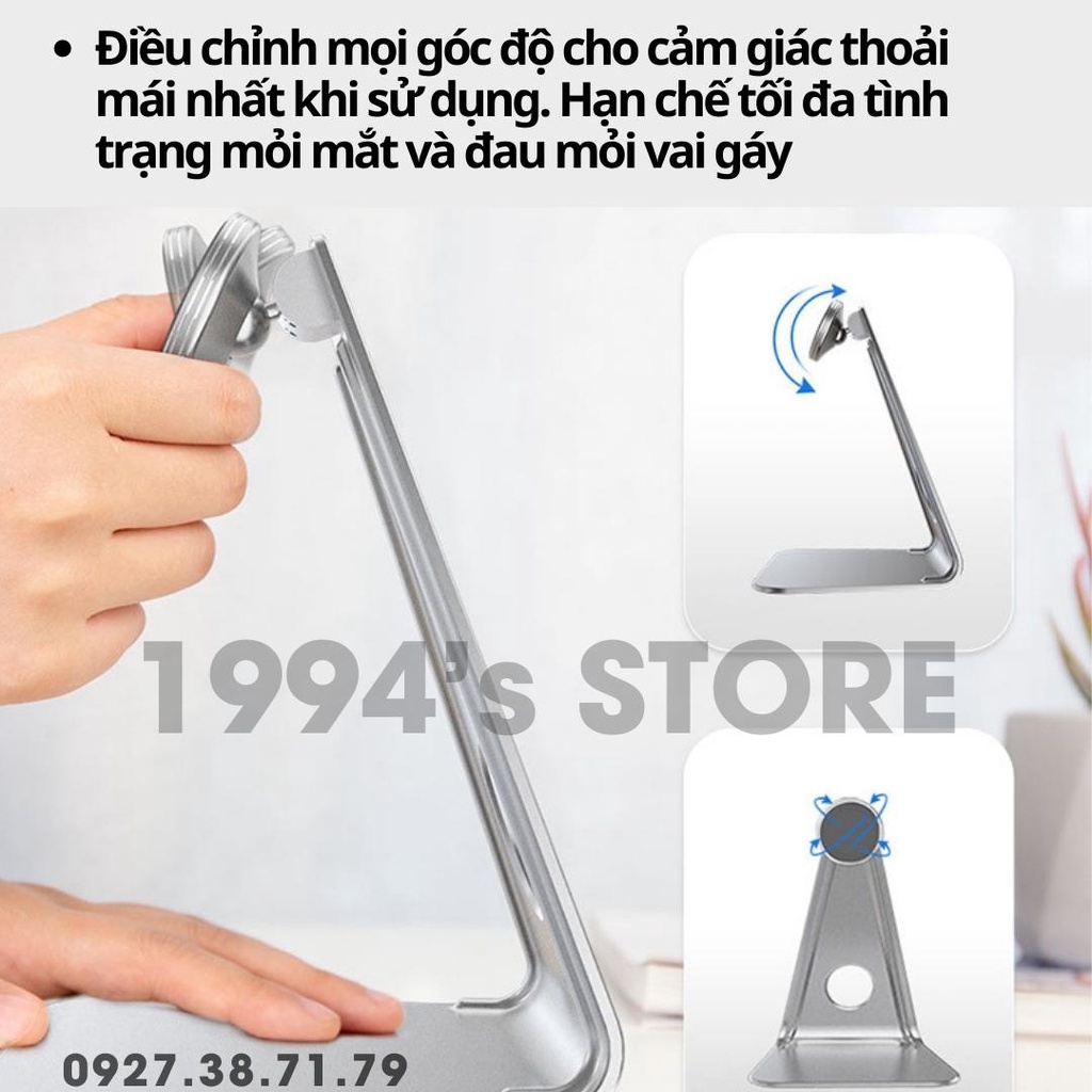 [SẴN] Đế giữ điện thoại, máy tính bảng - Hàng cao cấp sử dụng nam châm siêu mạnh - Dùng cho máy tính bảng màn hình lớn