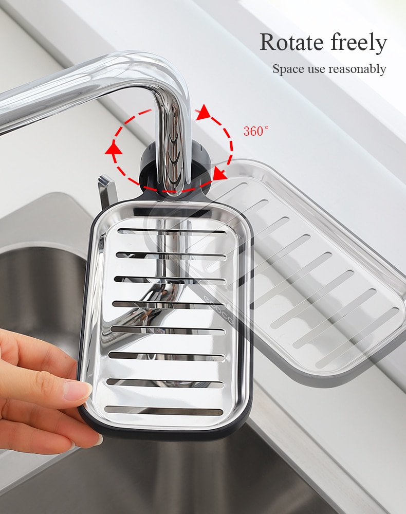 Giá đỡ đựng xà phòng gắn vòi nước tiện lợi đa năng