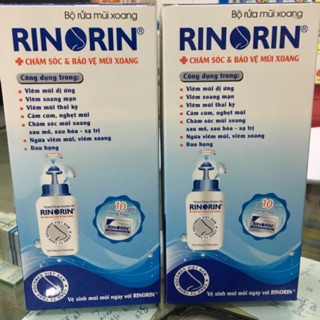 Bình rửa mũi Rinorin tang 10 goi muoi