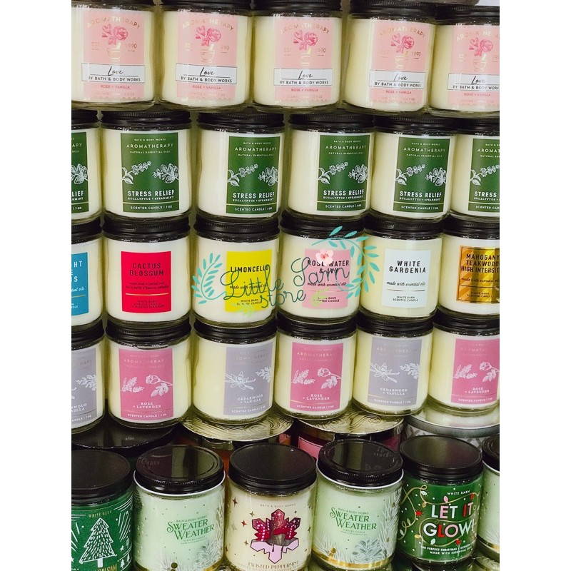 Nến thơm Bath and body works size medium single wick 198gr