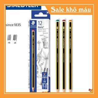 Bút chì 2B,HB Đức Staedtler Noris cao cấp ( hộp 12 cây) chì kim,  cho bé tập viết