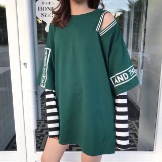 Áo tay dài phối sọc