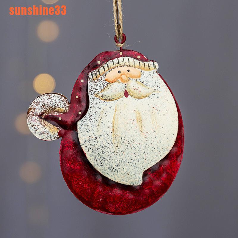 Phụ Kiện Treo Trang Trí Giáng Sinh Hình Người Tuyết / Ông Già Noel Bằng Sắt