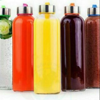 Chai, lọ thủy tinh đựng nước 500ml nắp có dây đeo