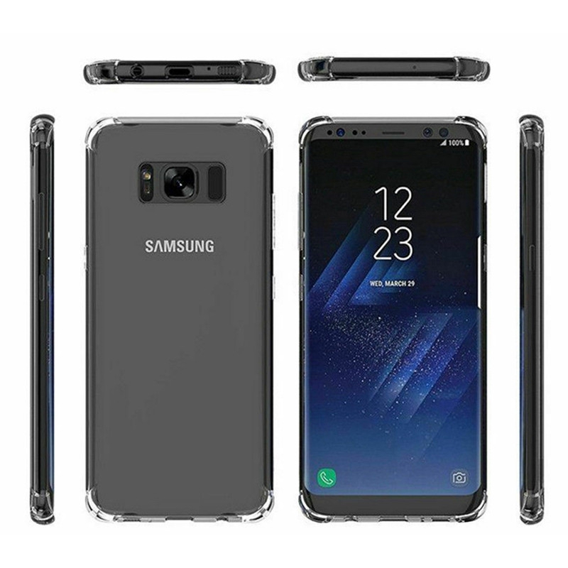 Ốp điện thoại silicon trong suốt chống sốc cho Samsung Galaxy Note5 8 A81 Note9 10 Pro Lite Note20 Plus