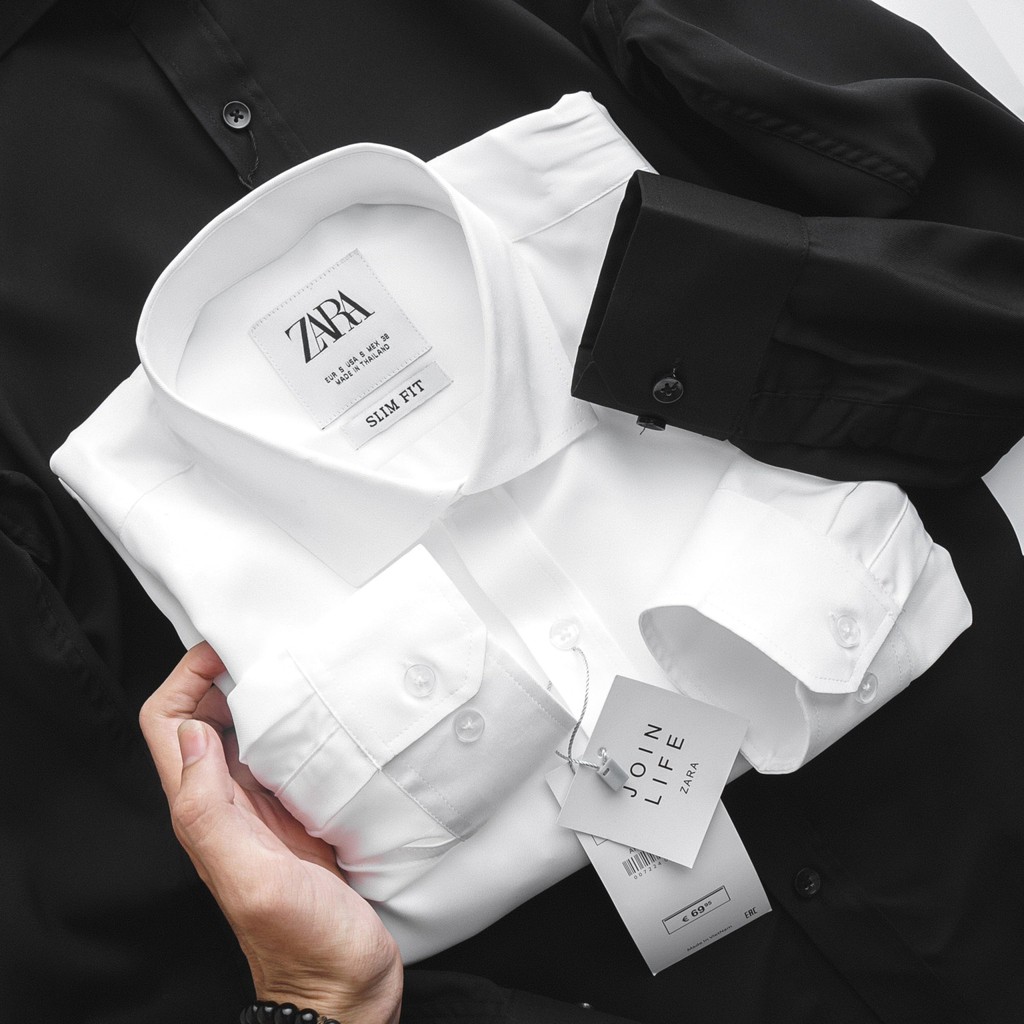 Áo Sơ Mi Nam Trắng Dài Tay Za-Ra, Somi Nam VNXK Vải Cotton Cao Cấp | BigBuy360 - bigbuy360.vn