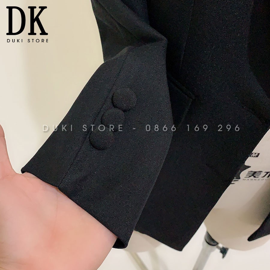 Bộ vest nữ quần ống rộng màu đen cực sang DKH0002 (video và ảnh thật) - DUKI STORE